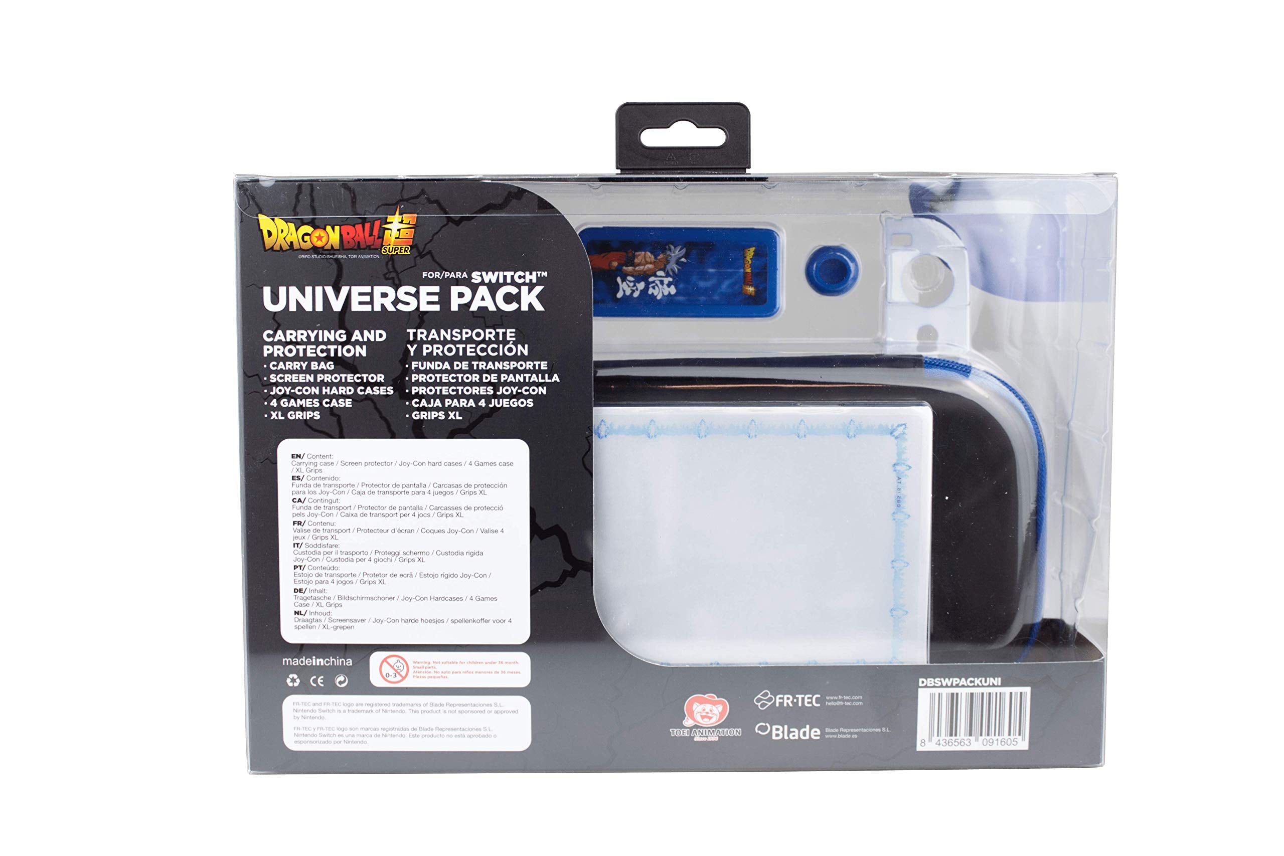 Fundas Y Almacenamiento Frtec Pack Accesorios Dragon Ball Universe ( NINTENDO SWITCH - ) - Funda rígida, caja juegos, grips, protector Fundas Y Almacenamiento Frtec Pack Accesorios Dragon Ball Universe ( NINTENDO SWITCH - ) - Funda rígida, caja juegos, grips, protector